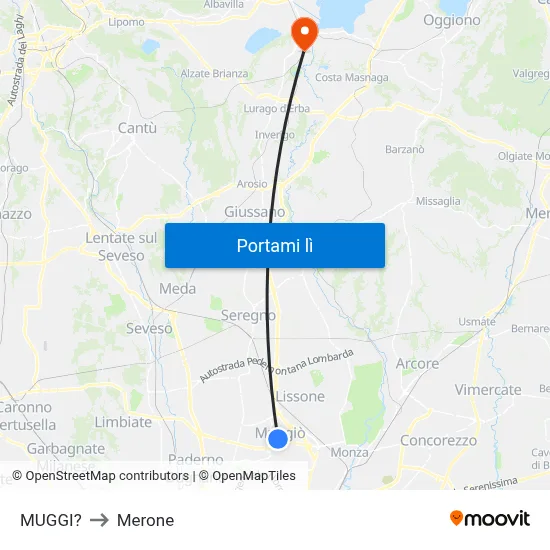 MUGGI? to Merone map