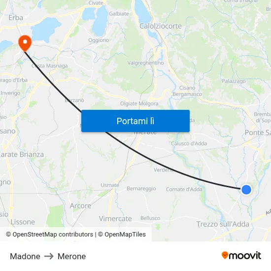 Madone to Merone map