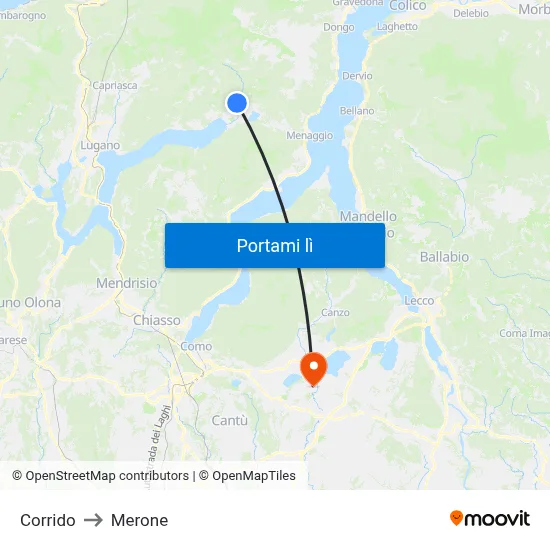 Corrido to Merone map