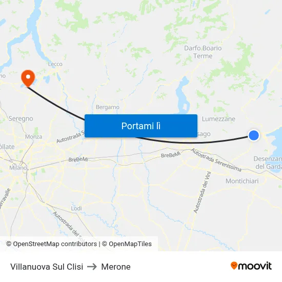 Villanuova Sul Clisi to Merone map