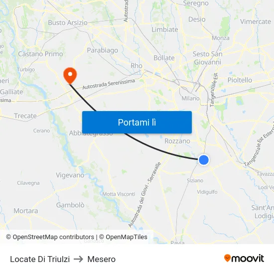 Locate Di Triulzi to Mesero map
