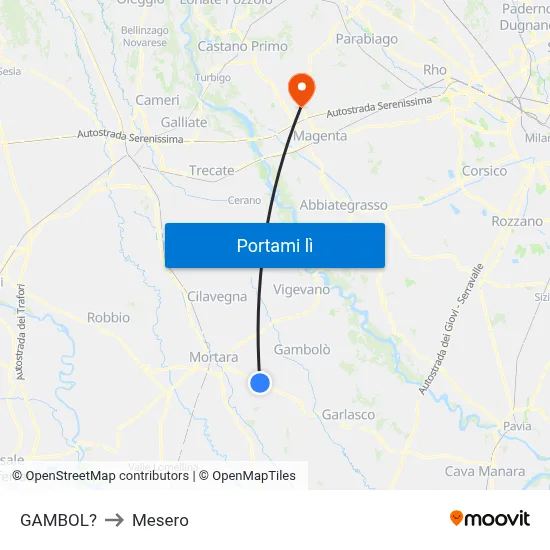 GAMBOL? to Mesero map
