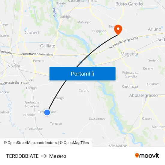 TERDOBBIATE to Mesero map