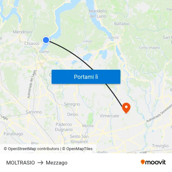 MOLTRASIO to Mezzago map