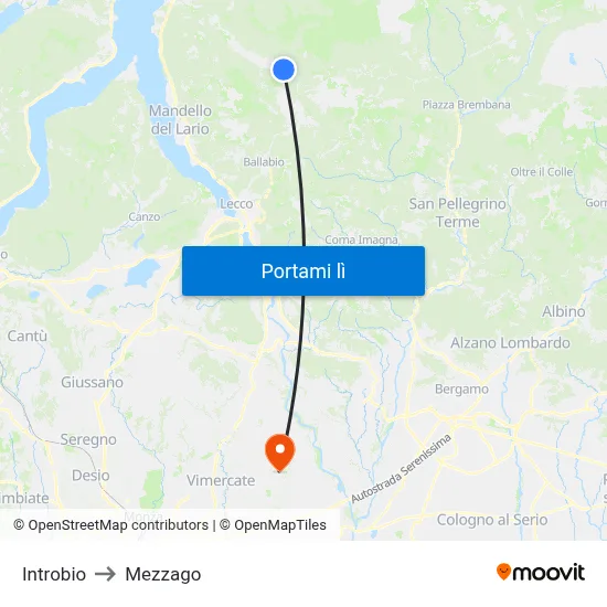 Introbio to Mezzago map