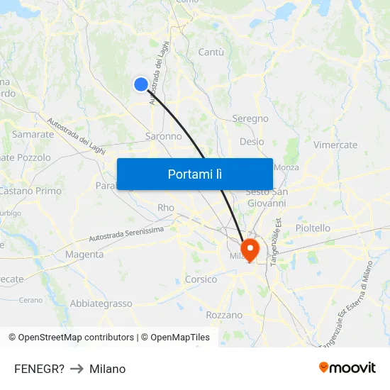 FENEGR? to Milano map