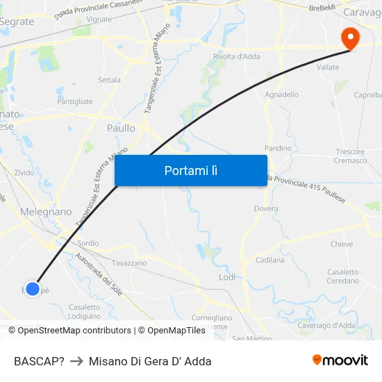 BASCAP? to Misano Di Gera D' Adda map