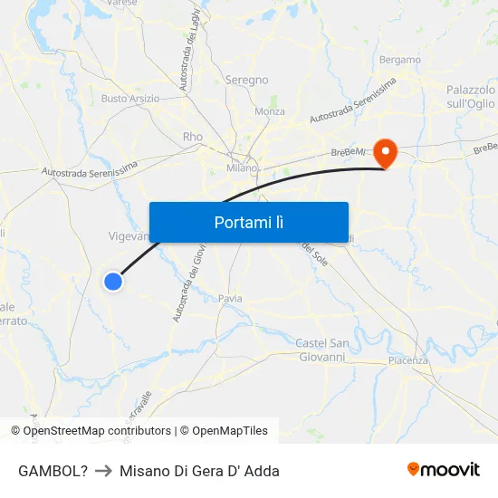 GAMBOL? to Misano Di Gera D' Adda map