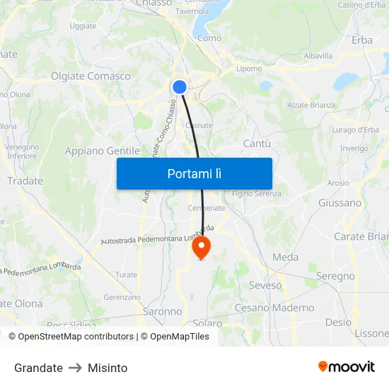 Grandate to Misinto map