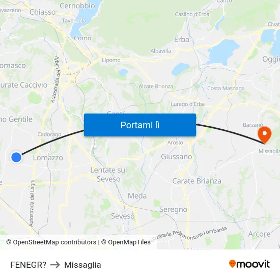 FENEGR? to Missaglia map