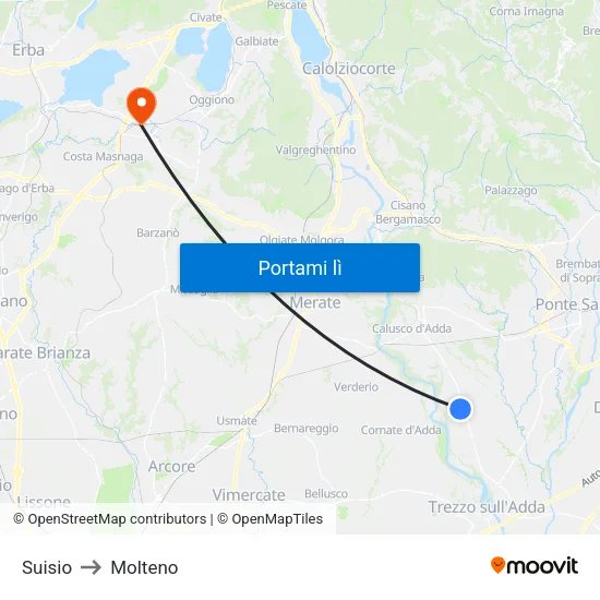 Suisio to Molteno map