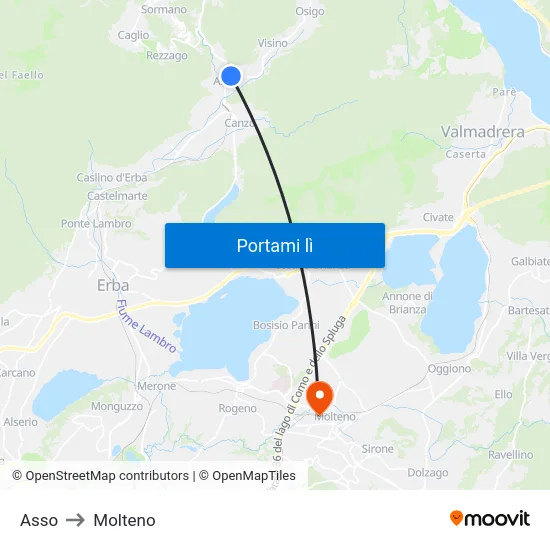Asso to Molteno map