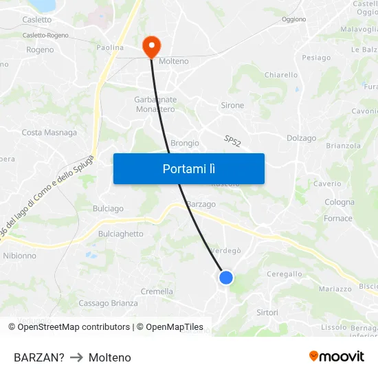 BARZAN? to Molteno map