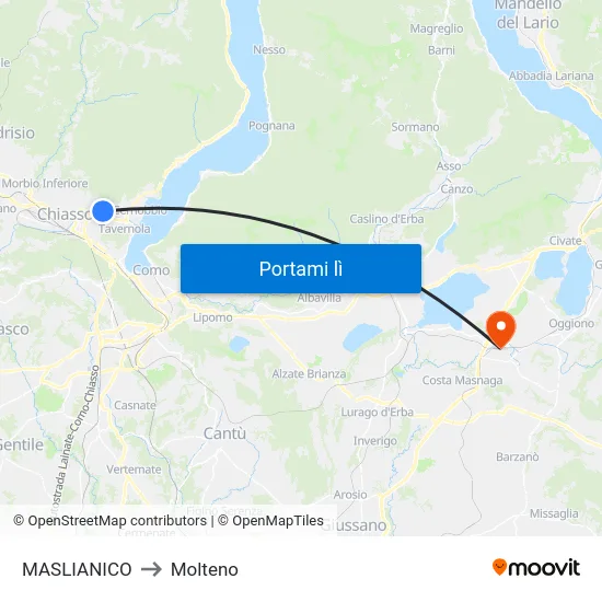 MASLIANICO to Molteno map