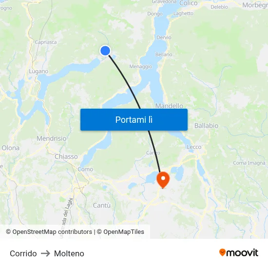 Corrido to Molteno map