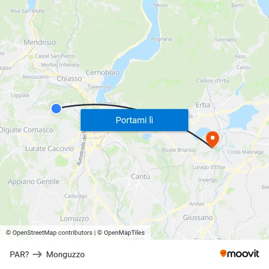 PAR? to Monguzzo map