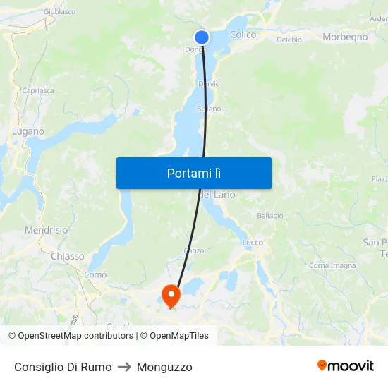Consiglio Di Rumo to Monguzzo map