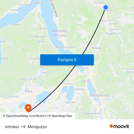 Introbio to Monguzzo map