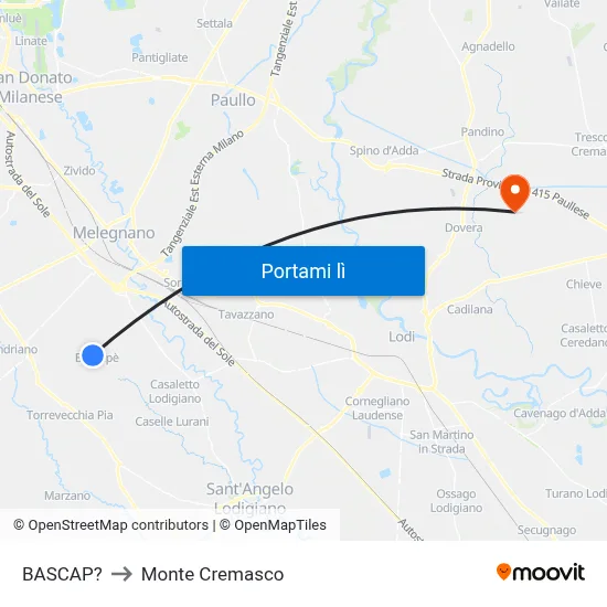 BASCAP? to Monte Cremasco map