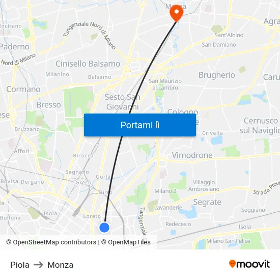 Piola to Monza map