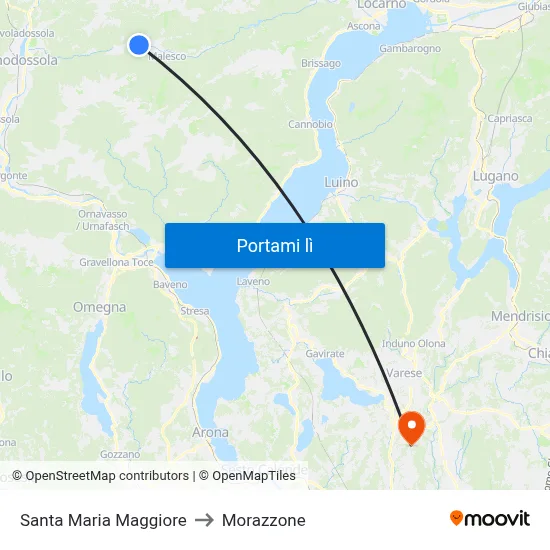 Santa Maria Maggiore to Morazzone map