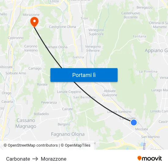Carbonate to Morazzone map