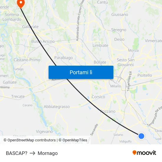 BASCAP? to Mornago map