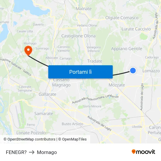 FENEGR? to Mornago map