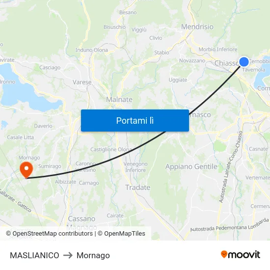 MASLIANICO to Mornago map