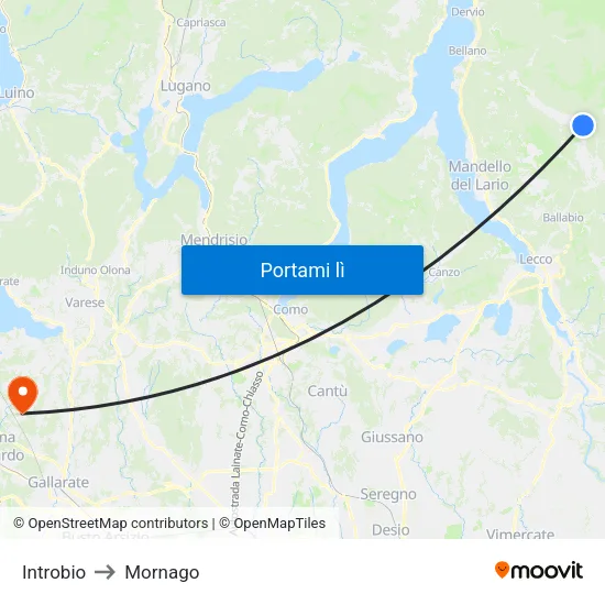 Introbio to Mornago map