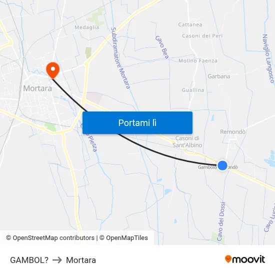 GAMBOL? to Mortara map