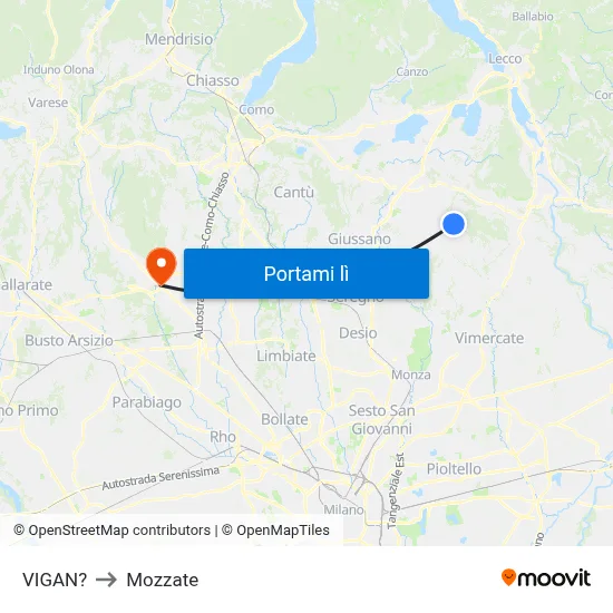 VIGAN? to Mozzate map