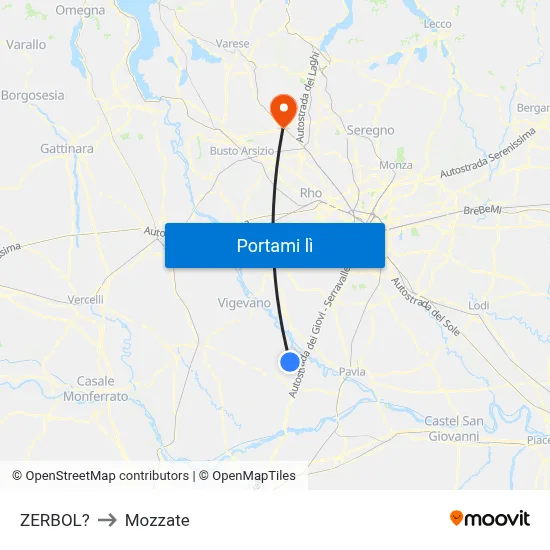 ZERBOL? to Mozzate map