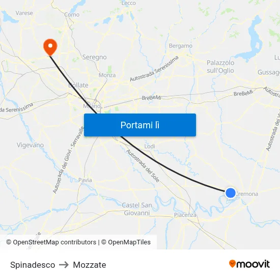 Spinadesco to Mozzate map