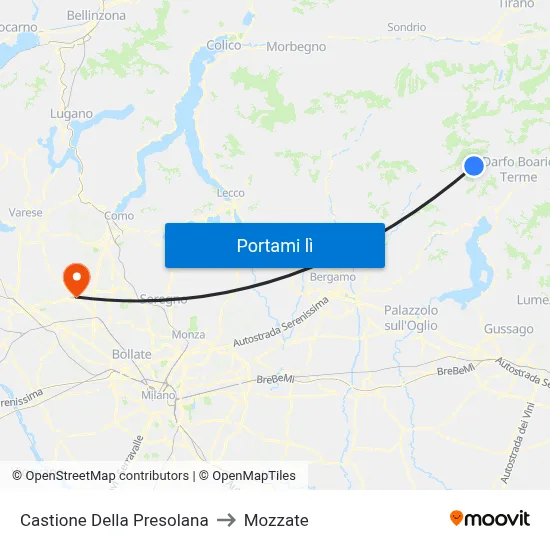 Castione Della Presolana to Mozzate map