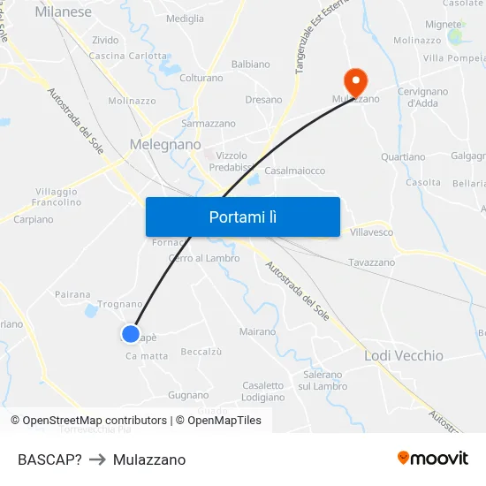 BASCAP? to Mulazzano map