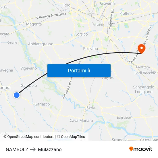 GAMBOL? to Mulazzano map