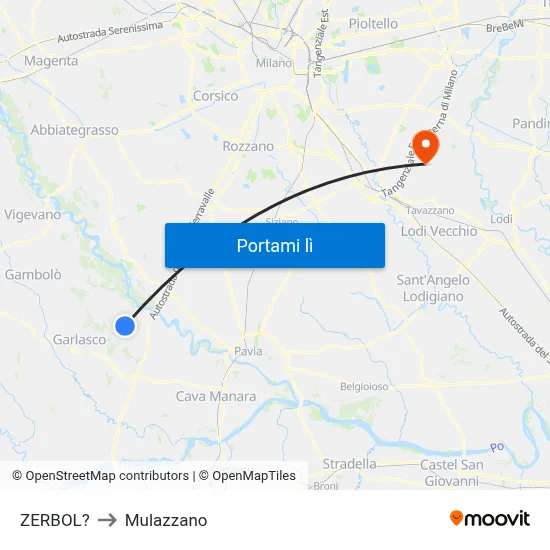 ZERBOL? to Mulazzano map