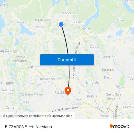 BIZZARONE to Nerviano map