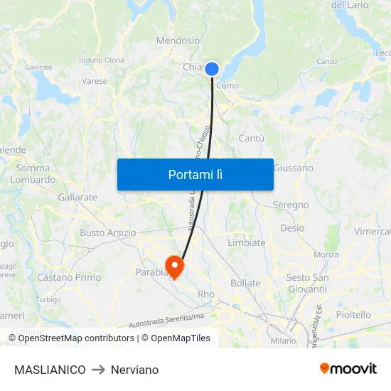 MASLIANICO to Nerviano map