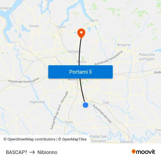 BASCAP? to Nibionno map