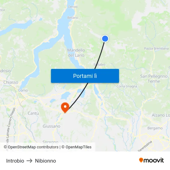 Introbio to Nibionno map