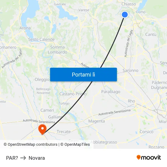 PAR? to Novara map