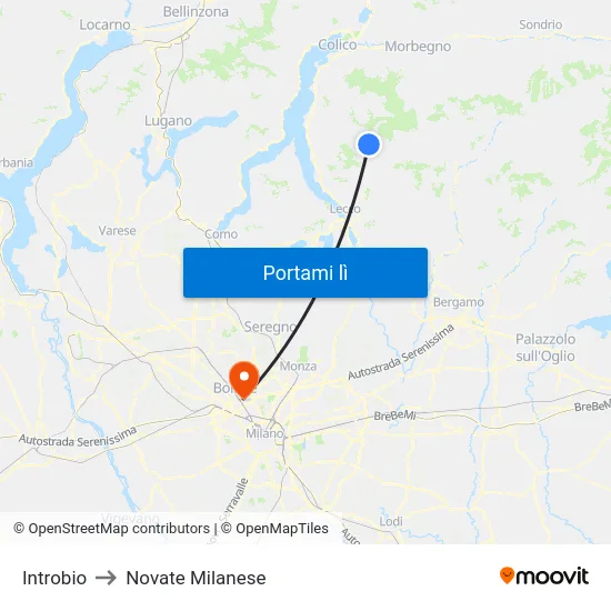 Introbio to Novate Milanese map