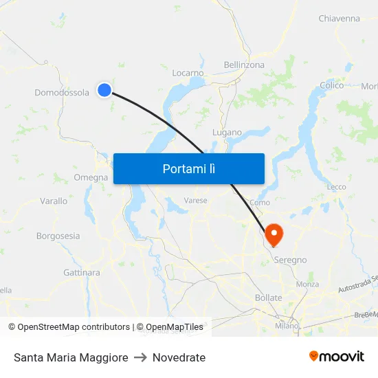 Santa Maria Maggiore to Novedrate map