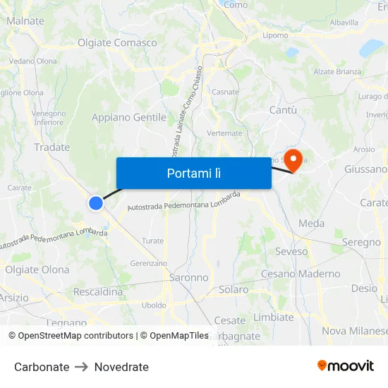 Carbonate to Novedrate map