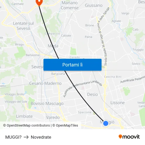 MUGGI? to Novedrate map