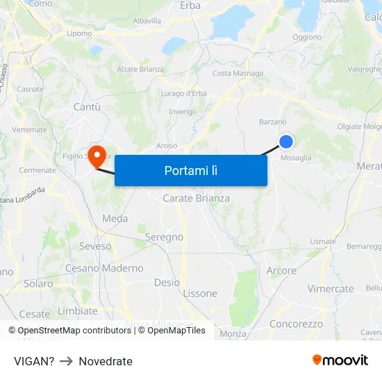 VIGAN? to Novedrate map