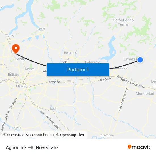 Agnosine to Novedrate map