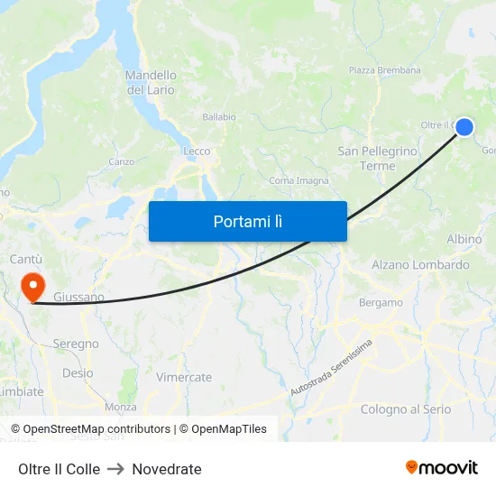 Oltre Il Colle to Novedrate map